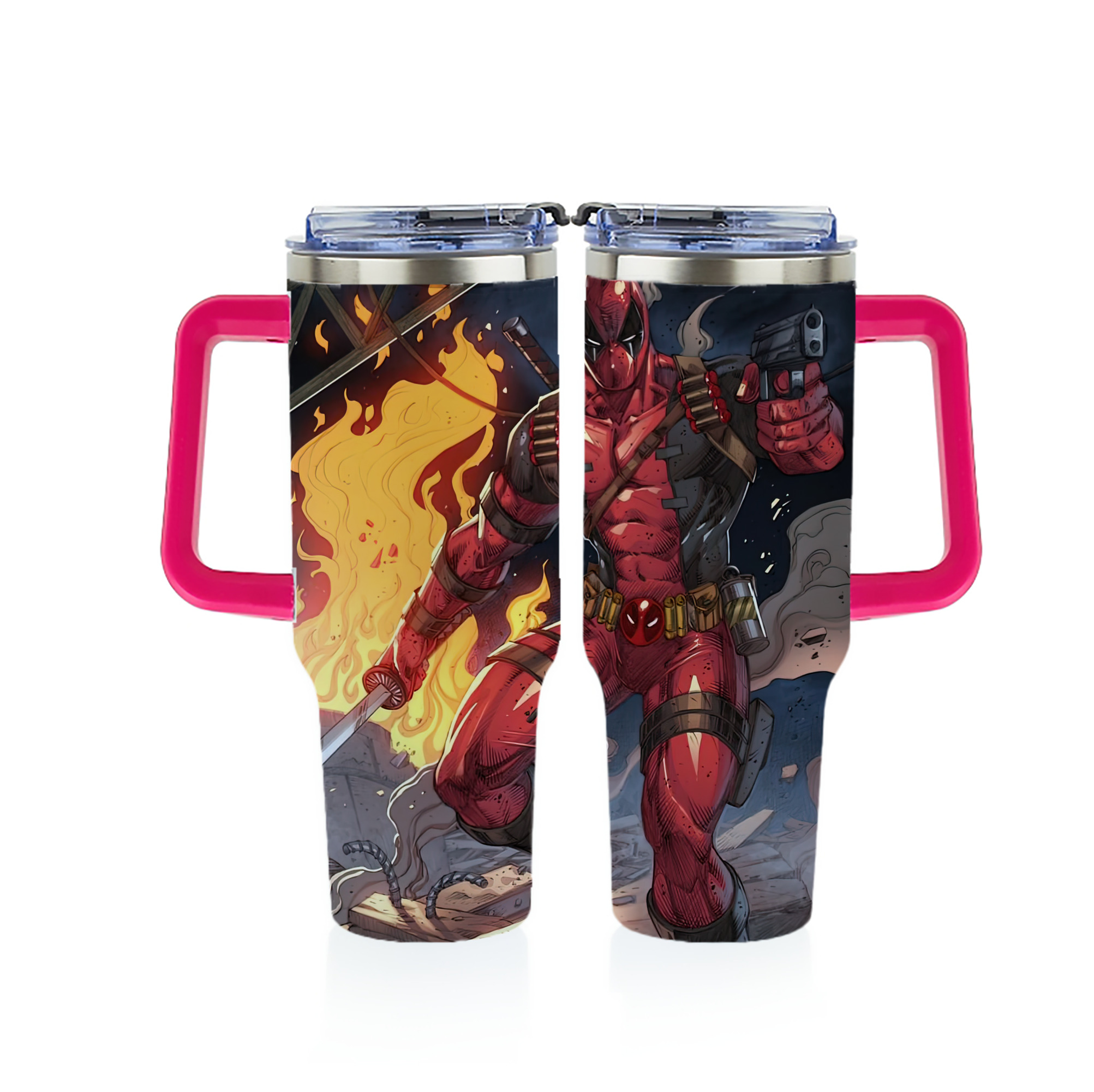 （画像用） Deadpool デッドプール 1200ｍLフルプリント車用タンブラー